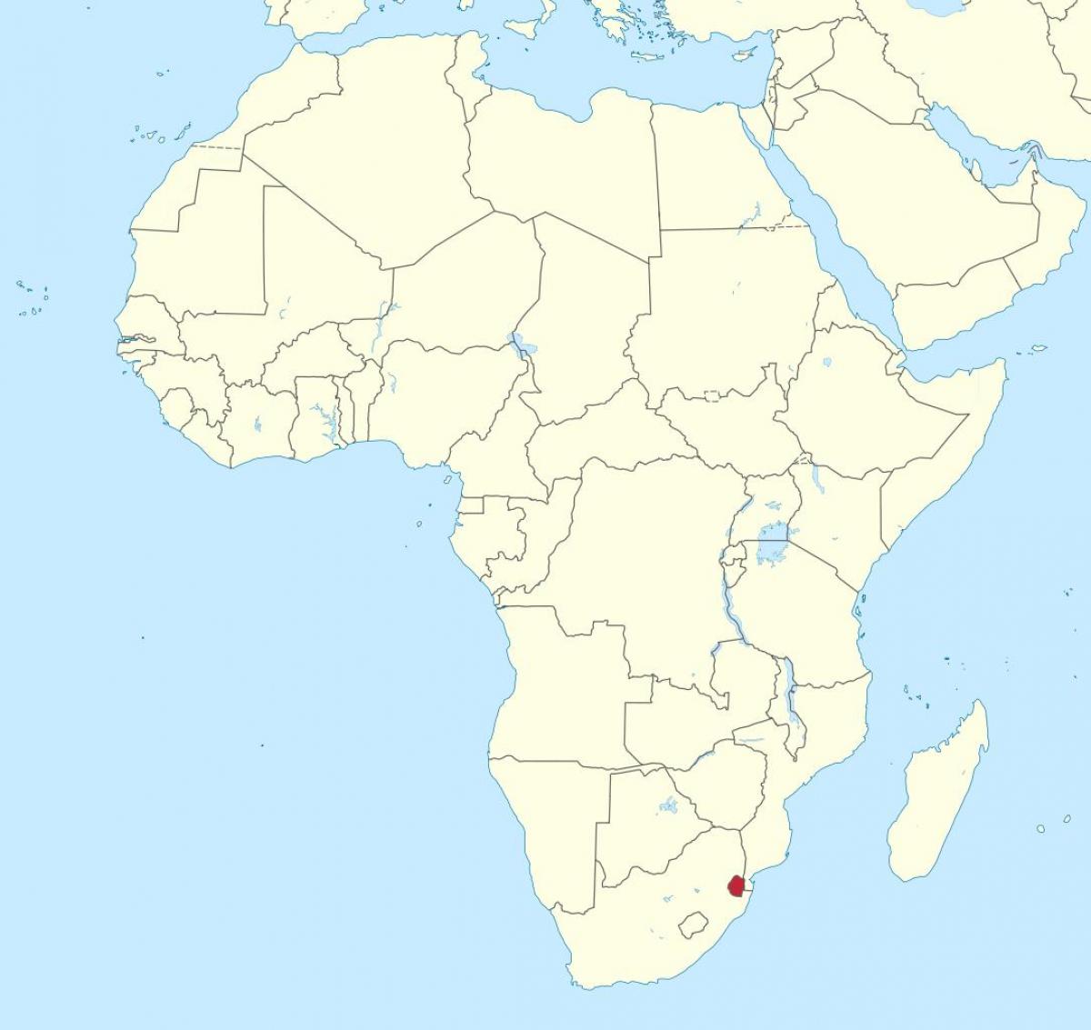Mapa de Swazilandia áfrica