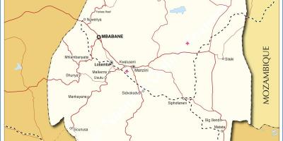 Mapa de Swazilandia ciudades